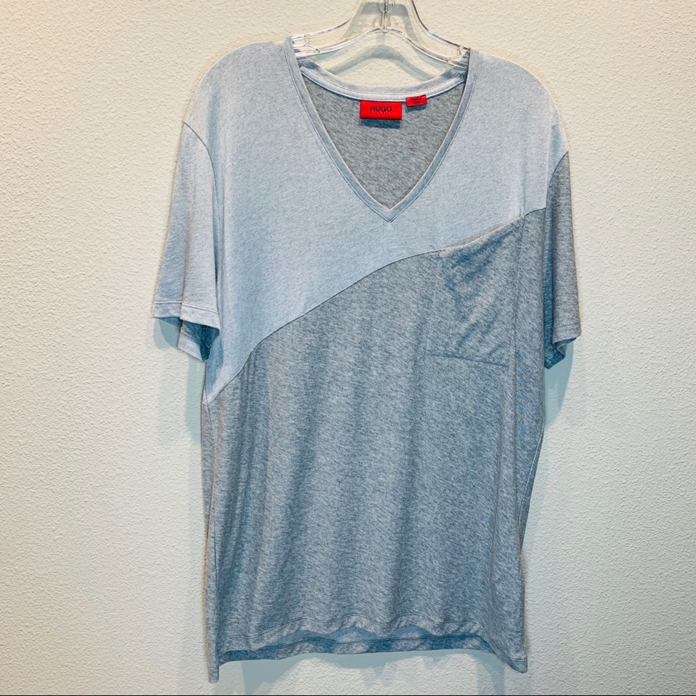 Hugo Boss V-neck Tee Shirt with Frocket